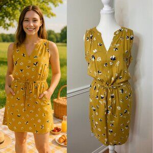 NWT Denver Hayes Floral Drawstring Waist Summer Dress M
